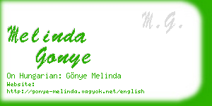 melinda gonye business card